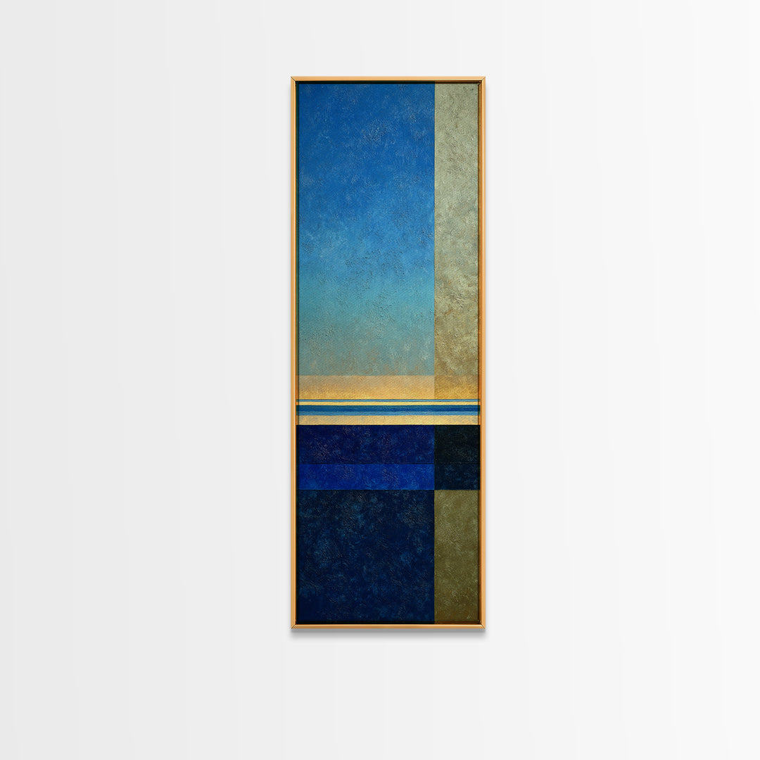 Simple Blue Horizon Canvas Print, Minimalist Art, Wall Art, Living Room Decor, Fine Art, Minimal, Large Wall Art, Movie Poster, MIN-1x3-90