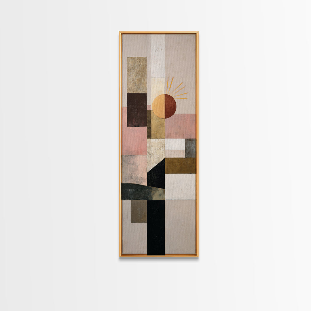 Simple Geometric Sun Canvas Print, Minimalist Art, Luxury Decor, Living Room Decor, Abstract Art, Minimal, Art Prints, MIN-1x3-99