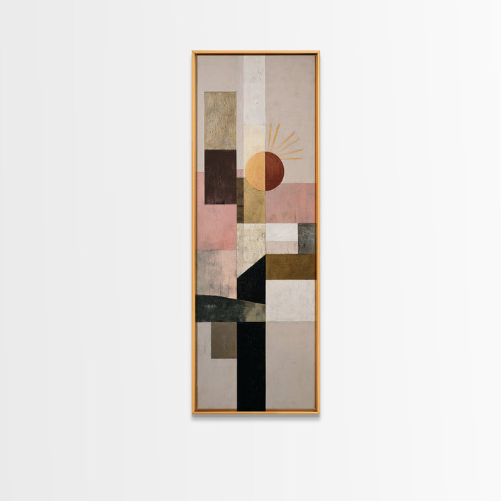 Simple Geometric Sun Canvas Print, Minimalist Art, Luxury Decor, Living Room Decor, Abstract Art, Minimal, Art Prints, MIN-1x3-99