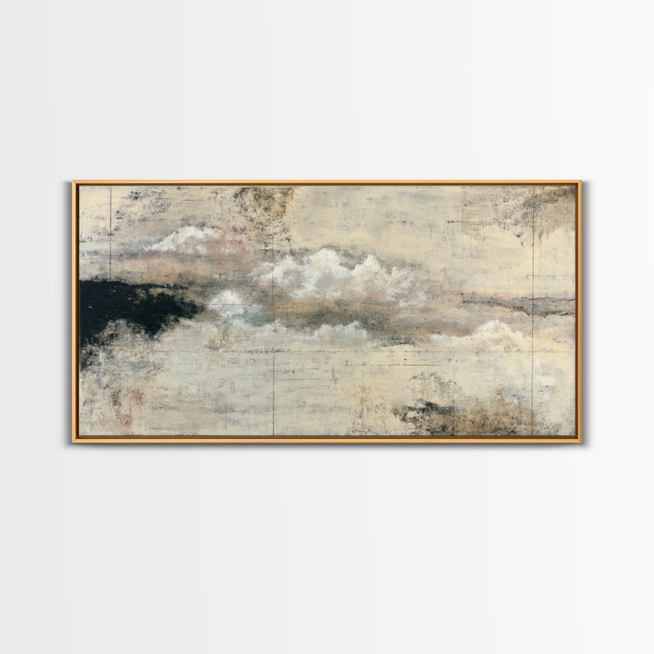 Small Cloud Study Canvas Print, Minimalist Art, Digital Prints, Living Room Decor, Minimal, Printable Art, Abstract Wall Art, MIN-2x1-17
