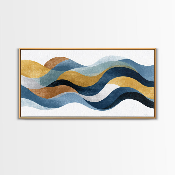 Minimal Abstract Wave Line Canvas Print, Minimalist Art, Printables, Living Room Decor, Abstract Art, Minimal, Boho Wall Art, MIN-2x1-57