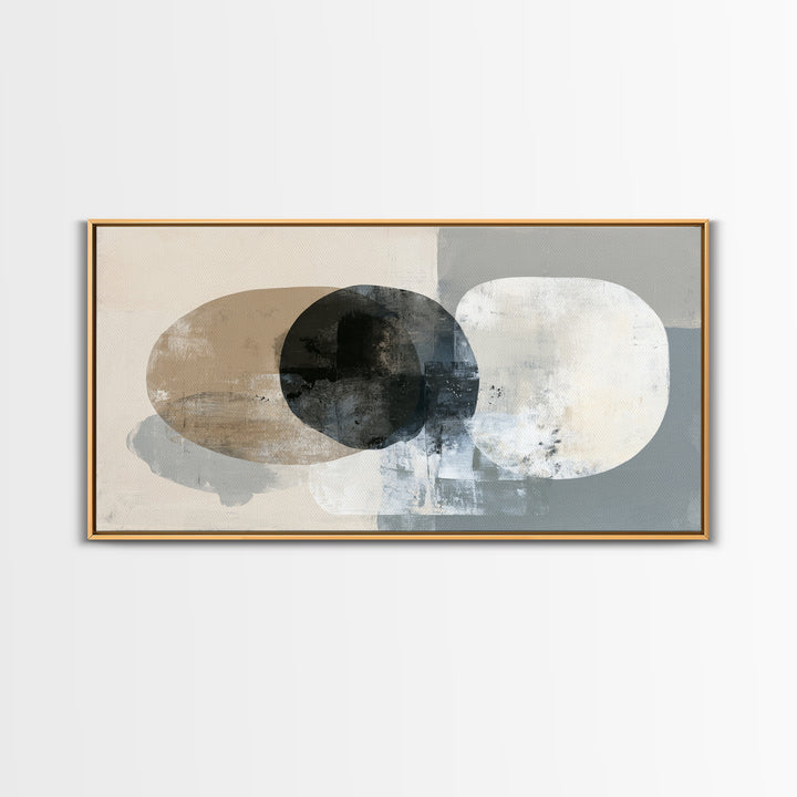 White on White Plaster Texture Study Framed Canvas Print, Minimalist Art, Art Prints, Living Room Decor, Oil Painting, Minimal, MIN-2x1-60