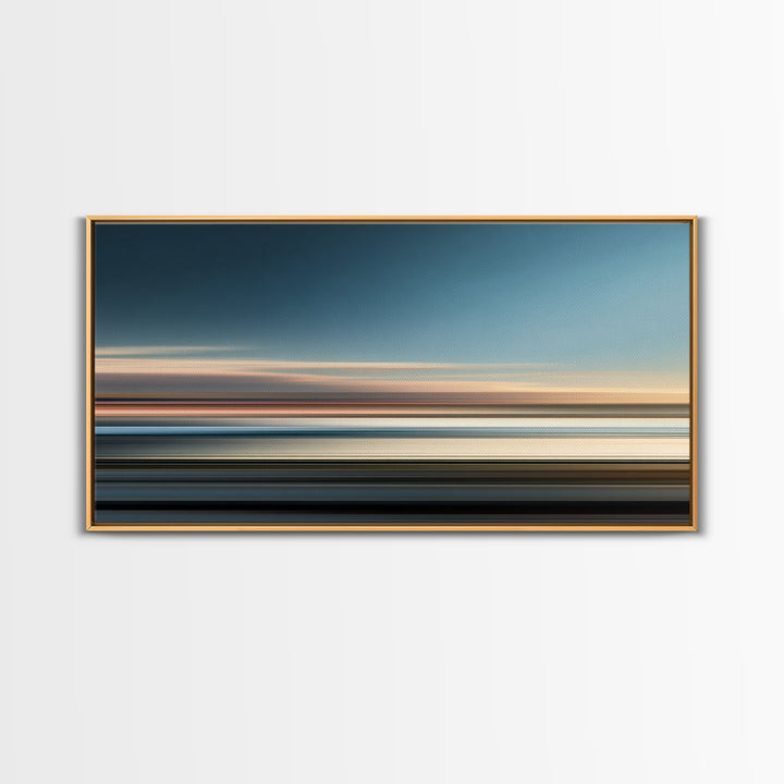 Simple Blue Horizon Canvas Print, Minimalist Art, Printable Wall Art, Living Room Decor, Fine Art, Minimal, Abstract Wall Art, MIN-2x1-74