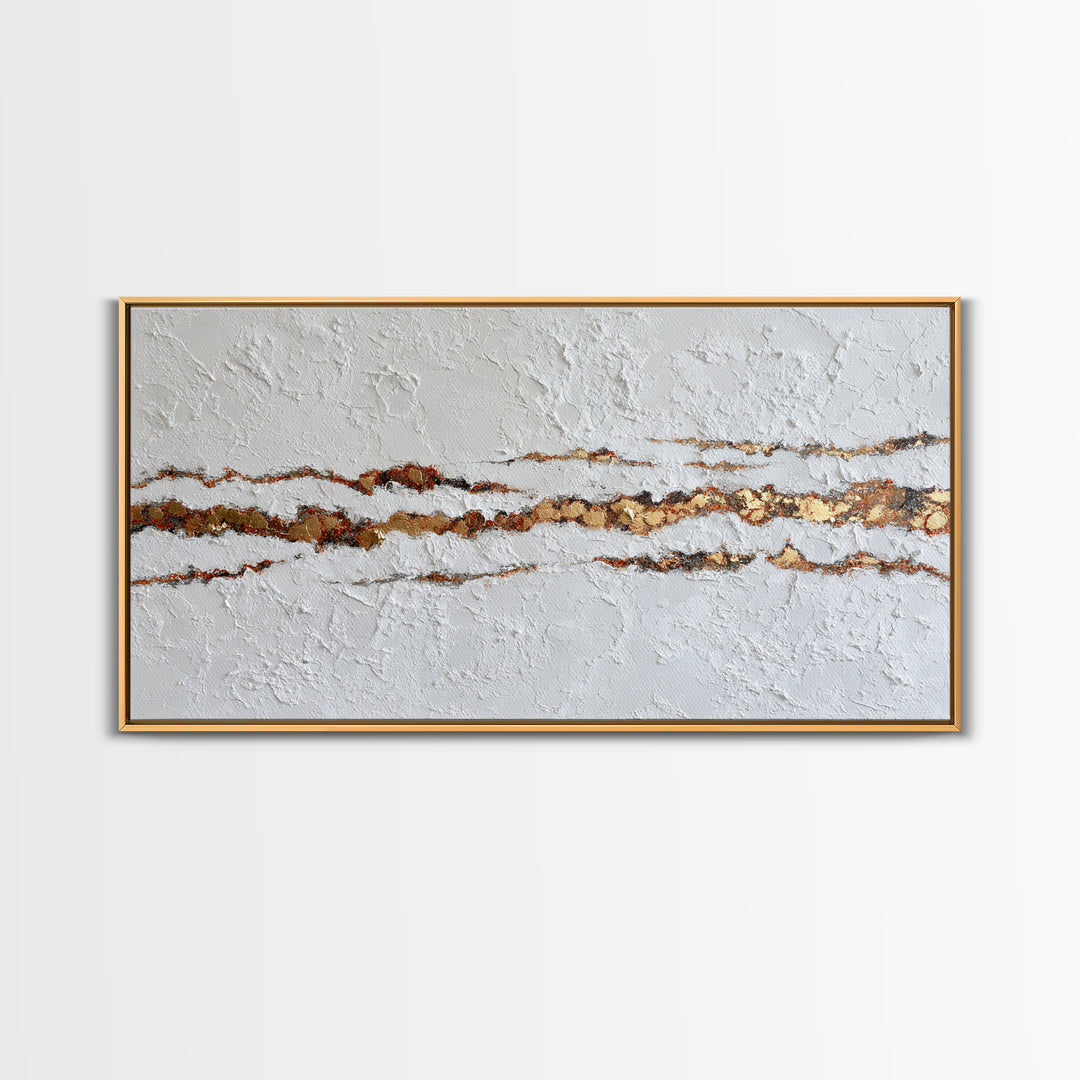 White on White Plaster Texture Study Framed Canvas Print, Minimalist Art, Digital Print, Living Room Decor, Fine Art, Minimal, MIN-2x1-84