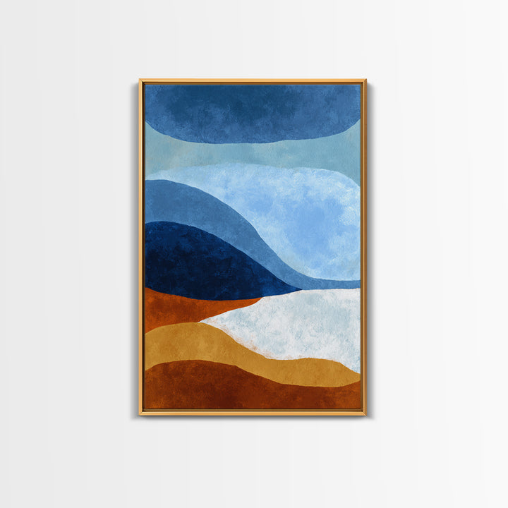 Simple Blue Horizon Canvas Print, Minimalist Art, Wall Art, Living Room Decor, Fine Art, Minimal, Large Wall Art, Movie Poster, MIN-2x3-14