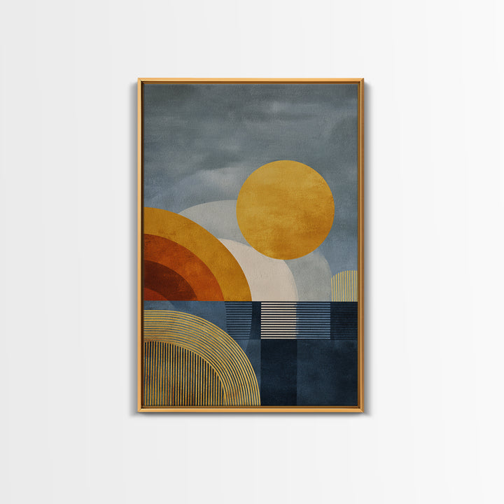 Simple Geometric Sun Canvas Print, Minimalist Art, Digital Prints, Living Room Decor, Abstract Art, Minimal, Printable Art, MIN-2x3-23