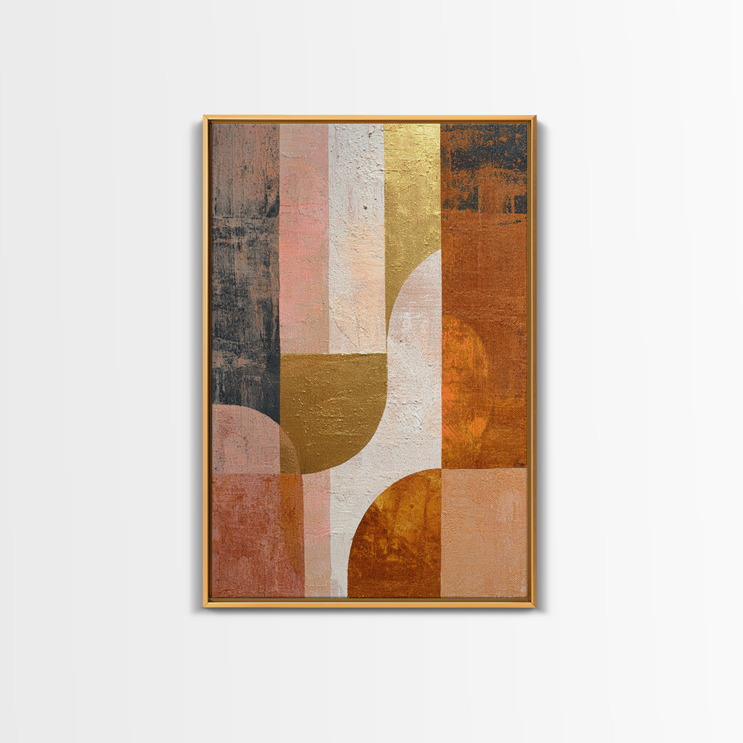 Single Gold Line Curve on Charcoal Framed Canvas Print, Minimalist Art, Art Print, Living Room Decor, Fine Art, Minimal, MIN-2x3-25