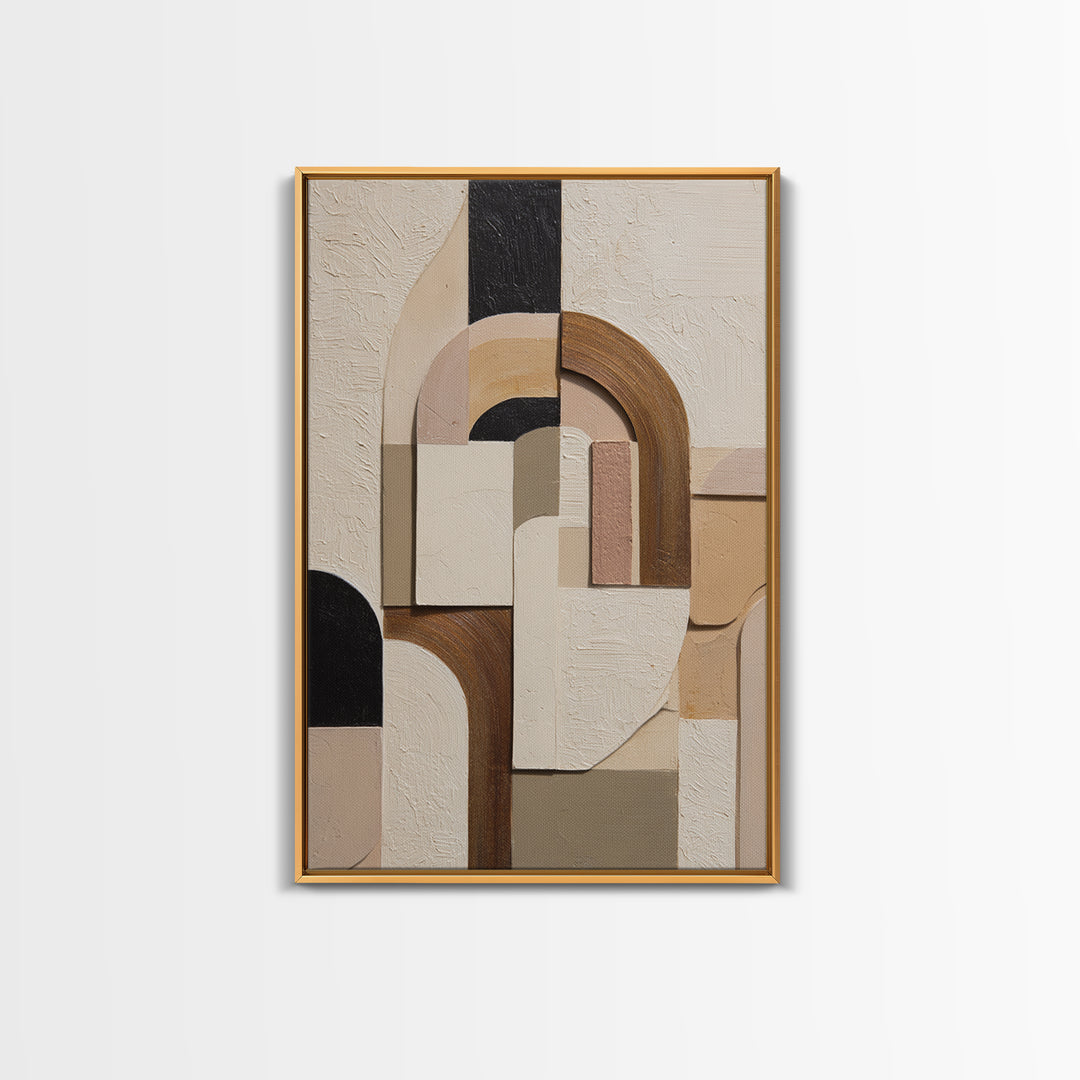 Two Overlapping Organic Shapes Canvas Print, Minimalist Art, Home Decor, Living Room Decor, Abstract Art, Minimal, Movie Poster, MIN-2x3-27