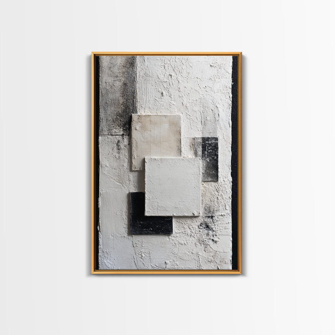 Two Overlapping Organic Shapes Framed Canvas Print, Minimalist Art, Room Decor, Living Room Decor, Abstract Art, Minimal, MIN-2x3-3