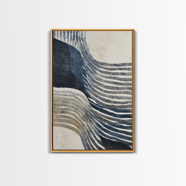 Minimal Abstract Wave Line Canvas Print, Minimalist Art, Large Wall Art, Living Room Decor, Minimal, Japanese Wall Art, MIN-2x3-45