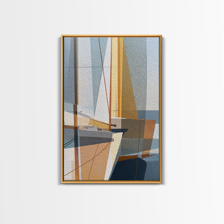 Tiny Sailboat under Open Sky Canvas Print, Minimalist Art, Art Print, Living Room Decor, Fine Art, Minimal, Abstract Wall Art, MIN-2x3-70