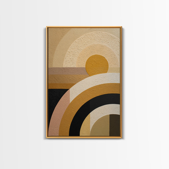 Simple Geometric Sun Canvas Print, Minimalist Art, Black Art, Living Room Decor, Fine Art, Minimal, Minimalist Wall Art, MIN-2x3-71