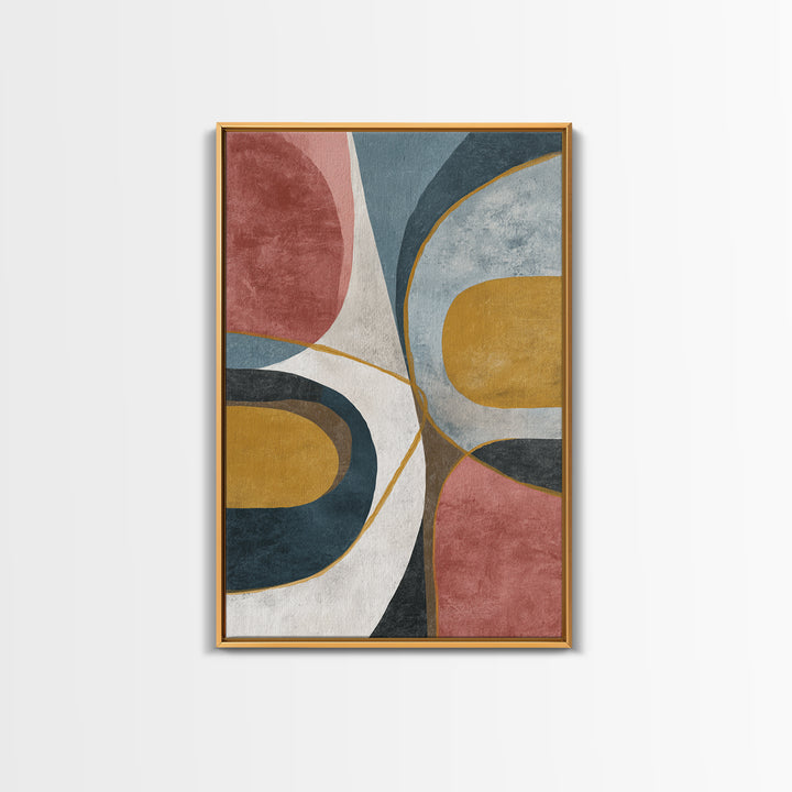 Single Gold Line Curve on Charcoal Framed Canvas Print, Minimalist Art, Printable Art, Living Room Decor, Abstract Art, Minimal, MIN-2x3-73
