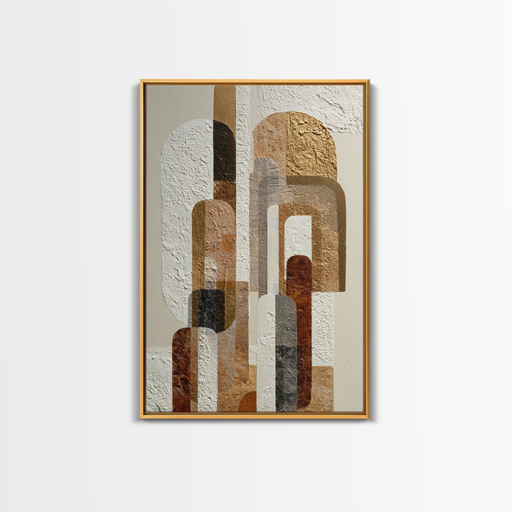 Two Overlapping Organic Shapes Framed Canvas Print, Minimalist Art, Digital Print, Living Room Decor, Abstract Art, Minimal, MIN-2x3-75