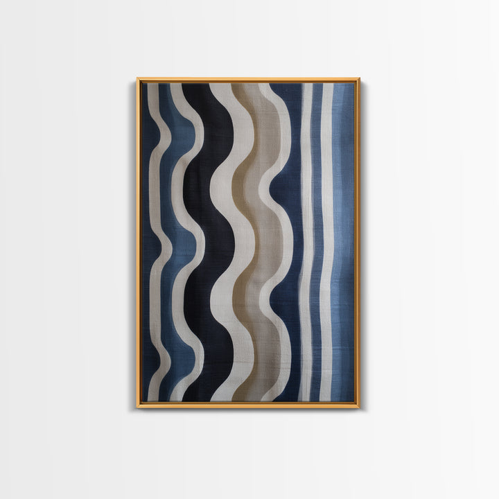 Minimal Abstract Wave Line Framed Canvas Print, Minimalist Art, Digital Print, Living Room Decor, Abstract Art, Minimal, MIN-2x3-93