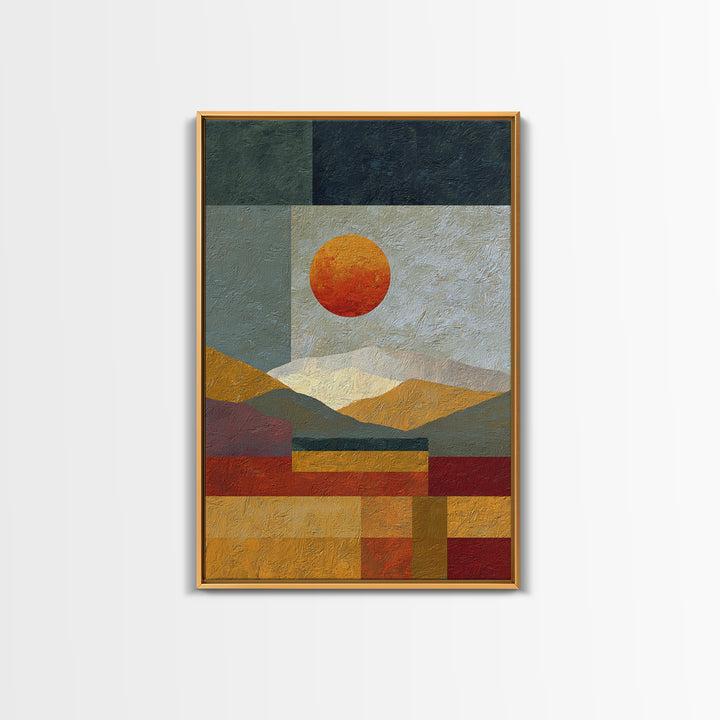 Simple Geometric Sun Canvas Print, Minimalist Art, Modern Art, Living Room Decor, Abstract Art, Minimal, Minimalist Decor, MIN-2x3-95