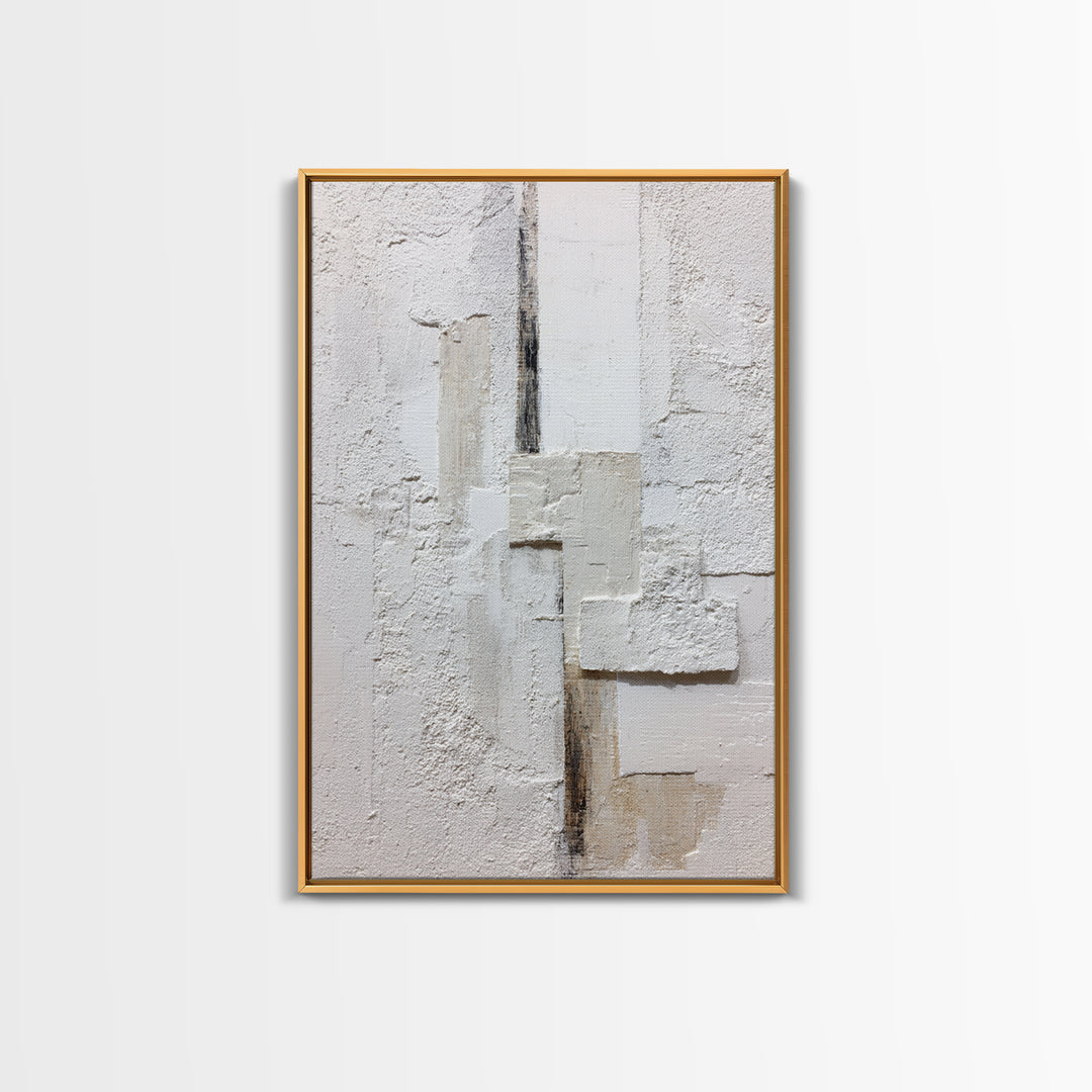 White on White Plaster Texture Study Canvas Print, Minimalist Art, Digital Print, Living Room Decor, Fine Art, Minimal, MIN-2x3-96