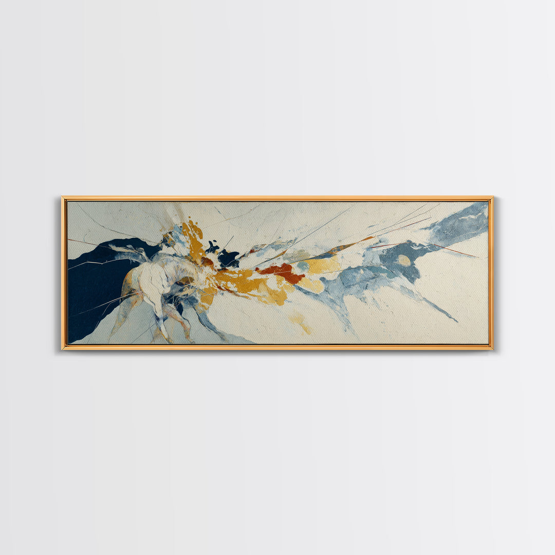 Minimal Horse Contour Framed Canvas Print, Minimalist Art, Digital Prints, Living Room Decor, Fine Art, Minimal, Printable Art, MIN-3x1-10
