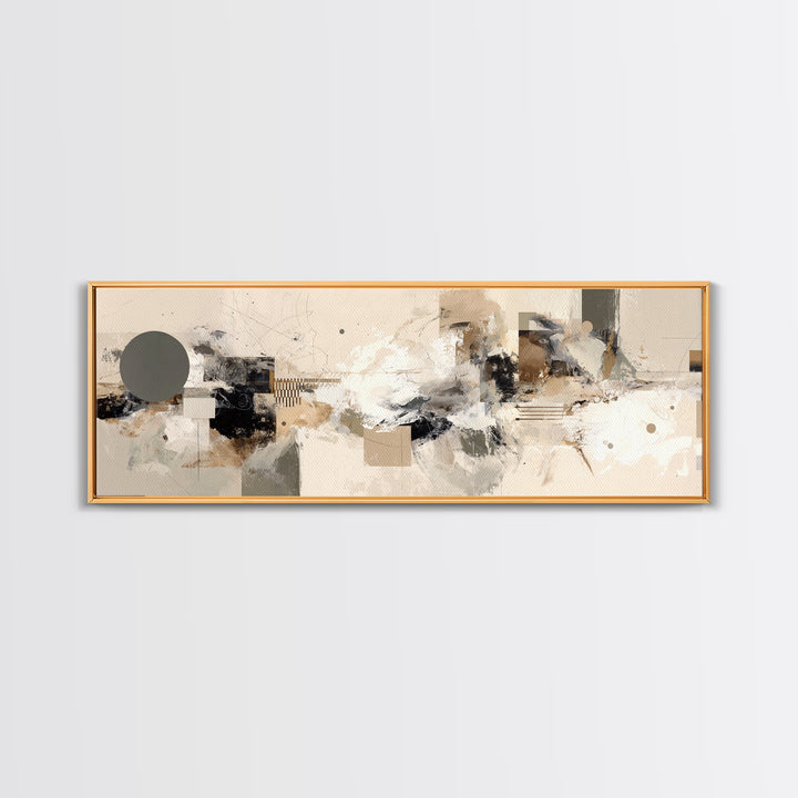 Two Overlapping Organic Shapes Canvas Print, Minimalist Art, Minimalist Wall Art, Living Room Decor, Abstract Art, Minimal, MIN-3x1-11