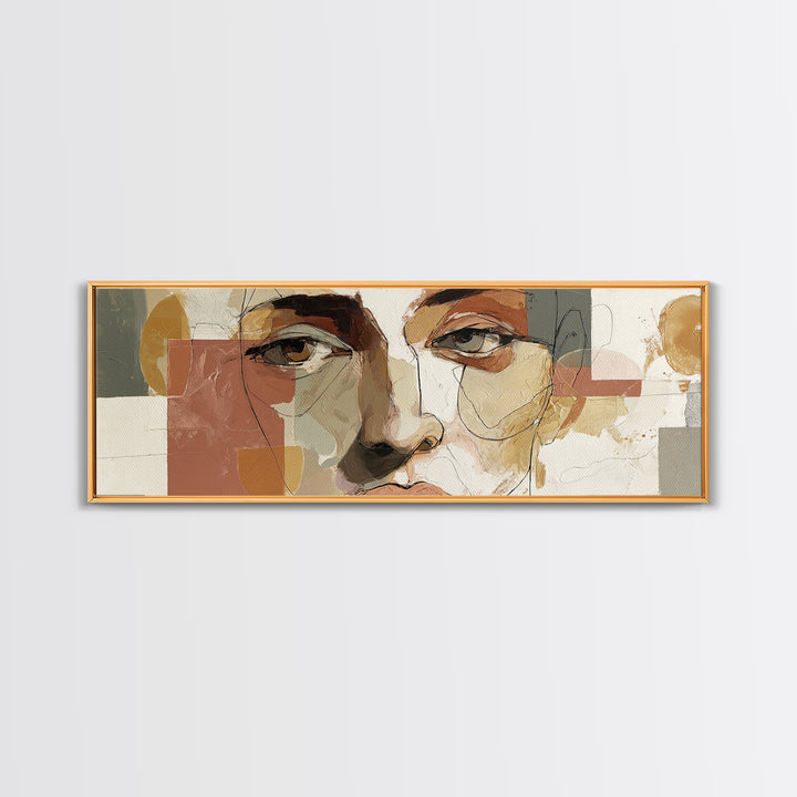 Single Continuous Line Female Face Canvas Print, Minimalist Art, Japanese Wall Art, Living Room Decor, Fine Art, Minimal, MIN-3x1-21