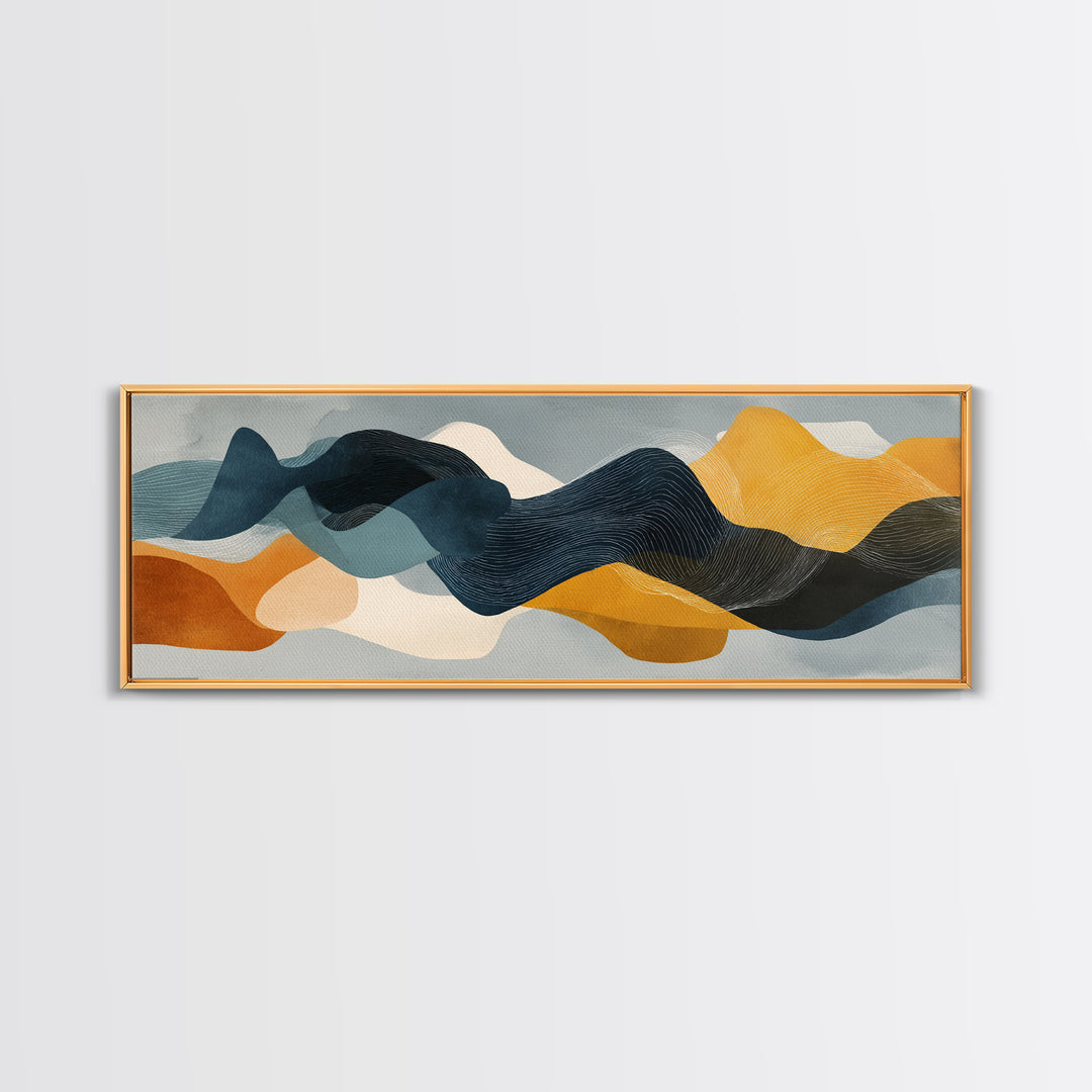 Minimal Abstract Wave Line Canvas Print, Minimalist Art, Abstract Wall Art, Living Room Decor, Minimal, Fine Art Print, MIN-3x1-29