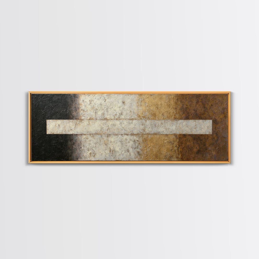 Calm Rectangle Composition Canvas Print, Minimalist Art, Neutral Decor, Living Room Decor, Fine Art, Minimal, Home Decor, MIN-3x1-40