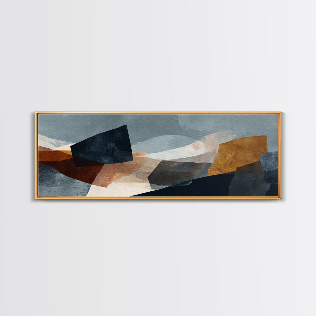 Quiet Stone Stack Framed Canvas Print, Minimalist Art, Art Print, Living Room Decor, Fine Art, Minimal, Abstract Wall Art, MIN-3x1-51