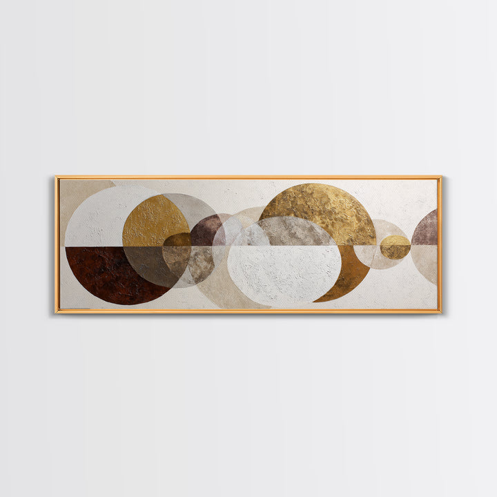 Two Overlapping Organic Shapes Framed Canvas Print, Minimalist Art, Wall Decor, Living Room Decor, Abstract Art, Minimal, MIN-3x1-59