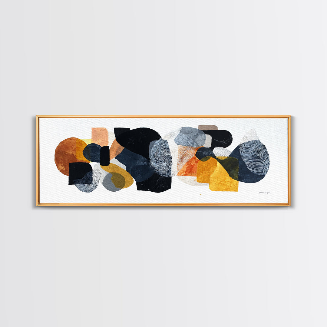 Minimal Cat Line Drawing Framed Canvas Print, Minimalist Art, Contemporary Art, Living Room Decor, Abstract Art, Minimal, MIN-3x1-63