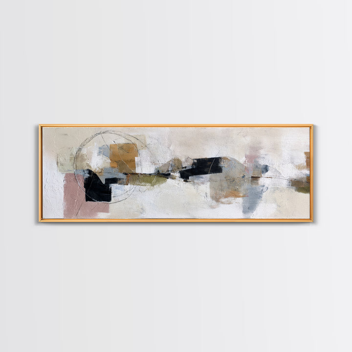 Small Black Bird Crossing White Space Canvas Print, Minimalist Art, Large Wall Art, Living Room Decor, Fine Art, Minimal, MIN-3x1-71