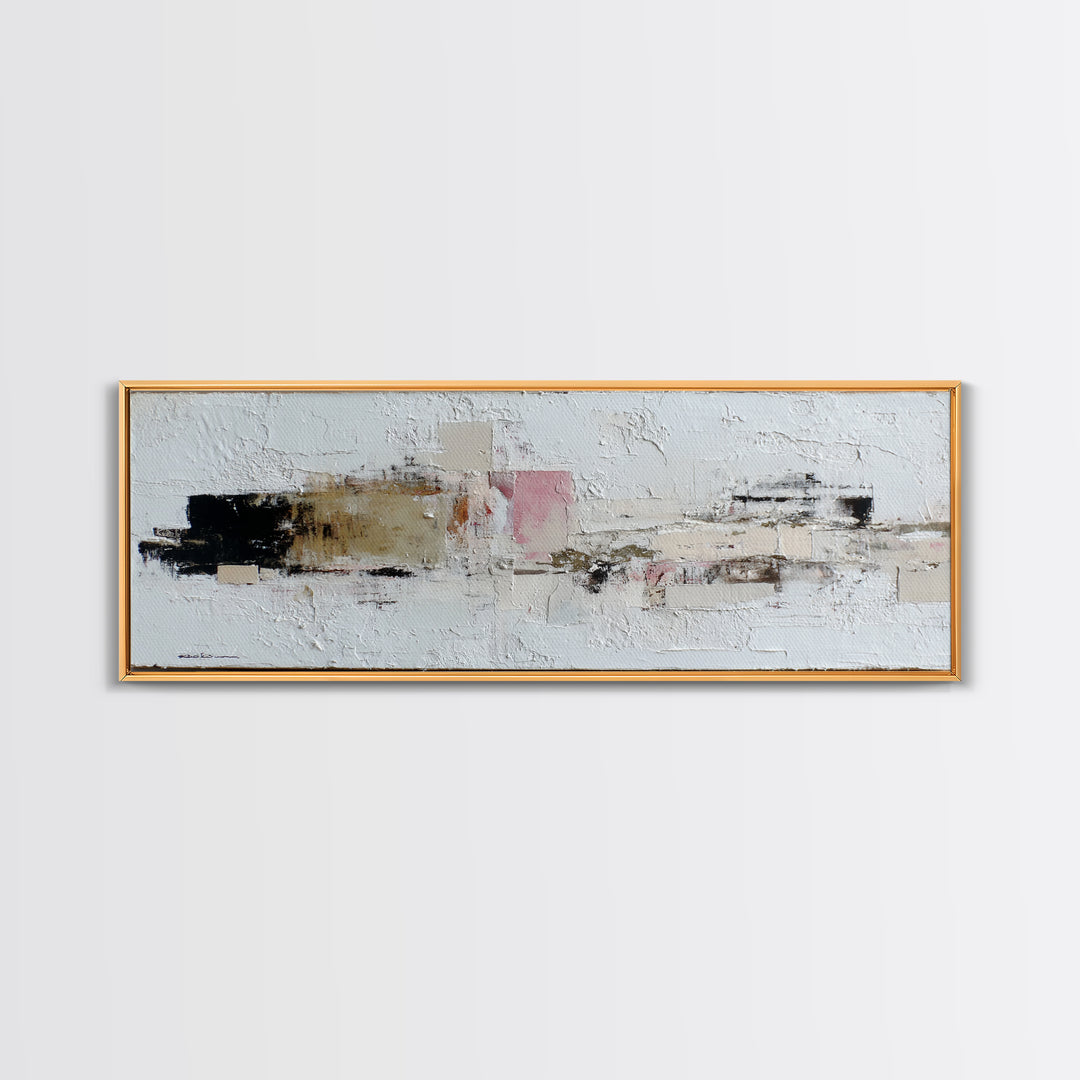 White on White Plaster Texture Study Canvas Print, Minimalist Art, Wall Decor, Living Room Decor, Minimal, Abstract Art, MIN-3x1-80