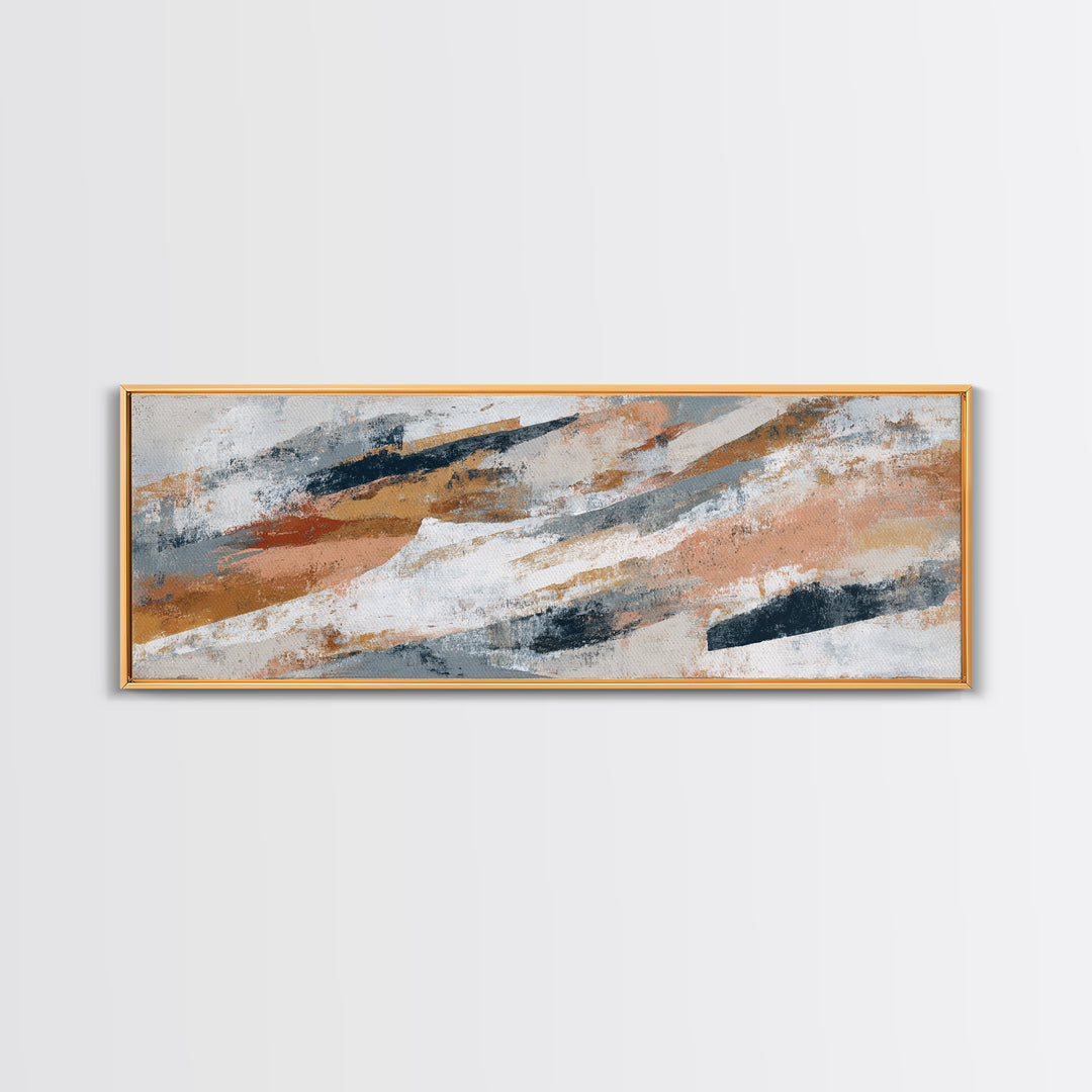 Calm Rectangle Composition Canvas Print, Minimalist Art, Wall Art, Living Room Decor, Oil Painting, Minimal, Large Wall Art, MIN-3x1-88