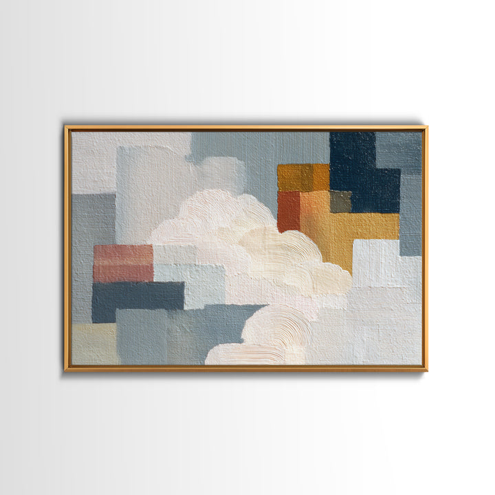 Small Cloud Study Canvas Print, Minimalist Art, Living Room Decor, Minimal, Modern Decor, Fine Art Print, Statement Artwork, MIN-3x2-1