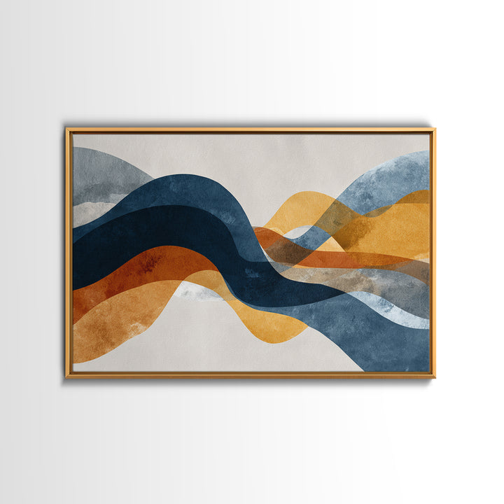 Minimal Abstract Wave Line Canvas Print, Minimalist Art, Unique Wall Art, Living Room Decor, Abstract Art, Minimal, MIN-3x2-17
