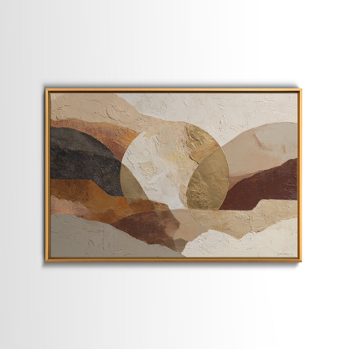 Two Overlapping Organic Shapes Framed Canvas Print, Minimalist Art, Art Prints, Living Room Decor, Fine Art, Minimal, MIN-3x2-47