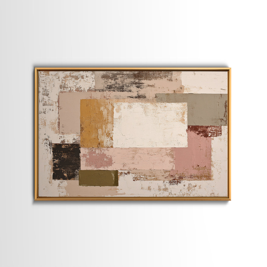 Calm Rectangle Composition Canvas Print, Minimalist Art, Modern Wall Art, Living Room Decor, Abstract Art, Minimal, MIN-3x2-52