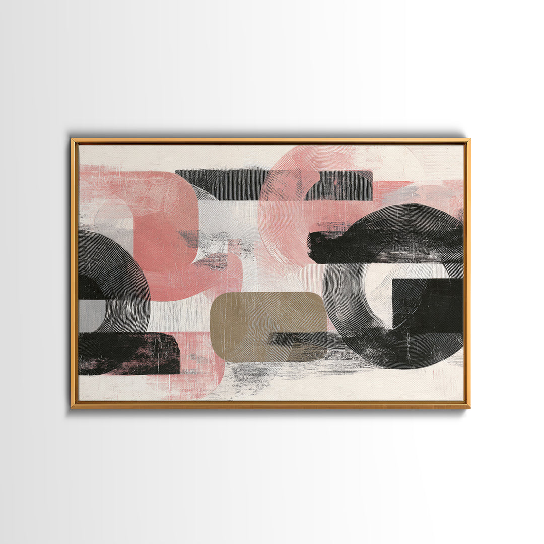 Small Black Bird Crossing White Space Framed Canvas Print, Minimalist Art, Art Prints, Living Room Decor, Oil Painting, Minimal, MIN-3x2-59