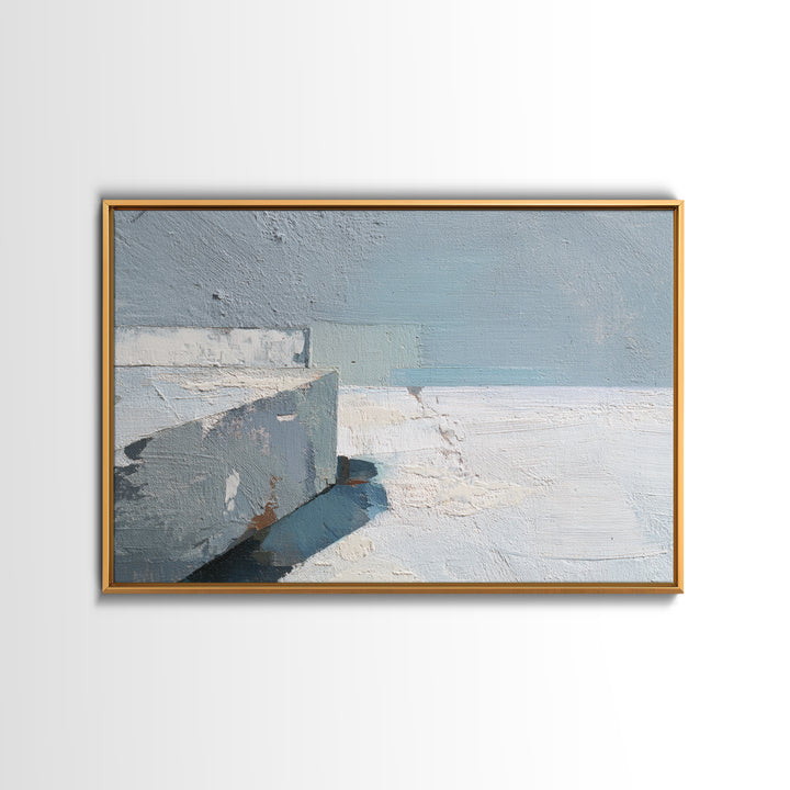 Quiet Stone Stack Framed Canvas Print, Minimalist Art, Boho Wall Art, Living Room Decor, Fine Art, Minimal, Statement Artwork, MIN-3x2-63