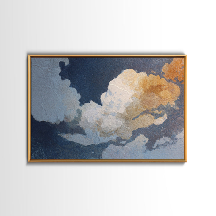 Small Cloud Study Canvas Print, Minimalist Art, Neutral Decor, Living Room Decor, Fine Art, Minimal, Home Decor, Poster, MIN-3x2-73
