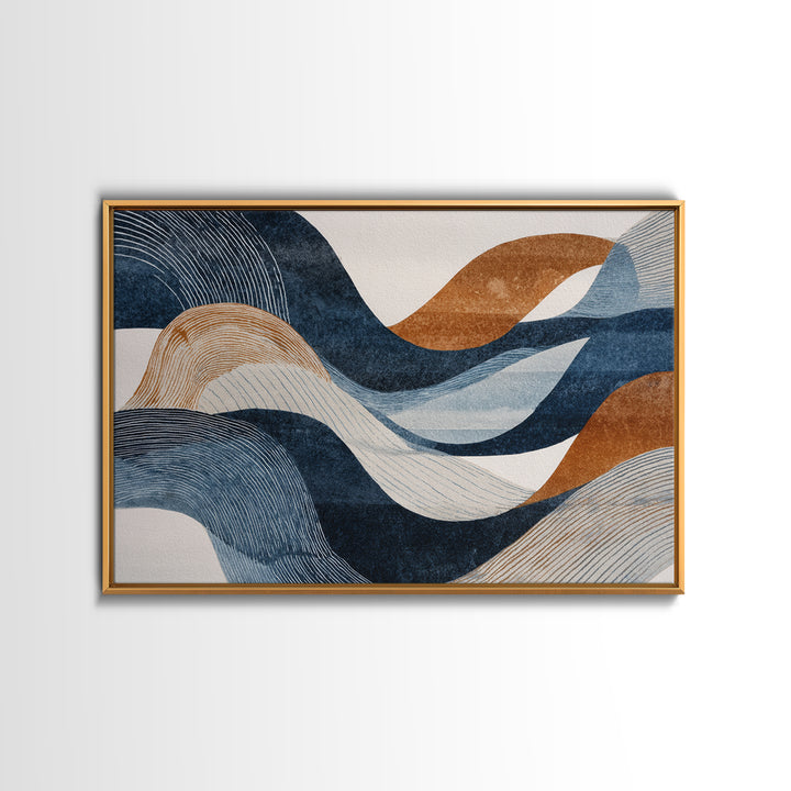 Minimal Abstract Wave Line Canvas Print, Minimalist Art, Boho Decor, Living Room Decor, Fine Art, Minimal, Digital Prints, MIN-3x2-89