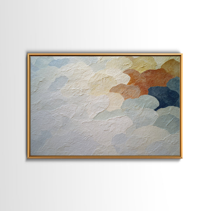 White on White Plaster Texture Study Framed Canvas Print, Minimalist Art, Wall Decor, Living Room Decor, Fine Art, Minimal, MIN-3x2-92
