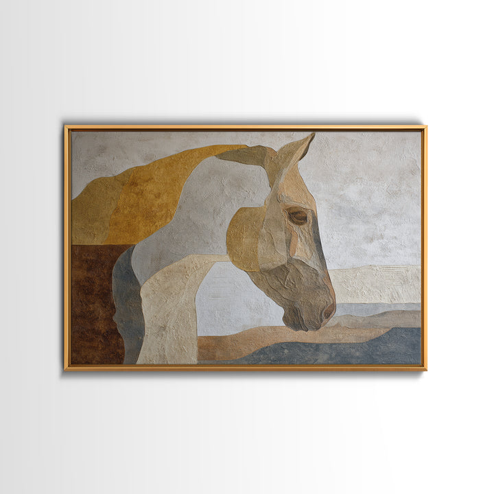Minimal Horse Contour Canvas Print, Minimalist Art, Modern Wall Art, Living Room Decor, Abstract Art, Minimal, MIN-3x2-94