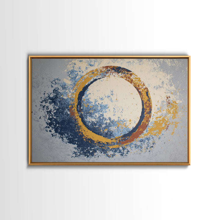 Single Brushstroke Circle Canvas Print, Minimalist Art, Abstract Painting, Living Room Decor, Fine Art, Minimal, MIN-3x2-98