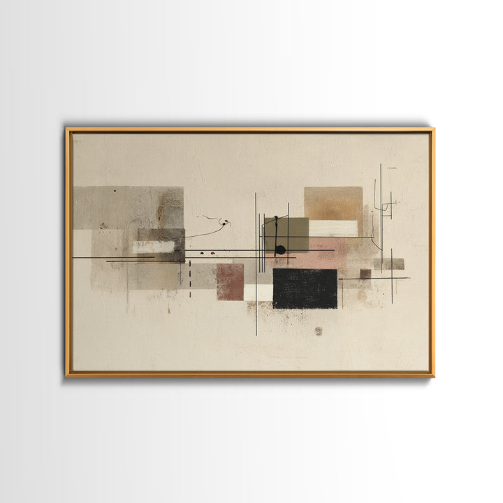 Minimal Cat Line Drawing Framed Canvas Print, Minimalist Art, Digital Wall Art, Living Room Decor, Abstract Art, Minimal, MIN-3x2-99