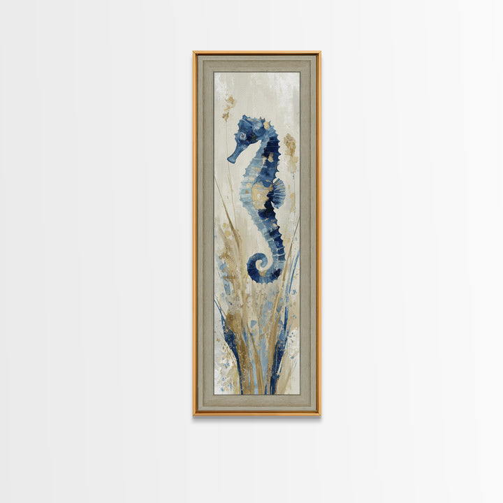 Seahorse Pair Among Sea Grass Canvas Print, Marine Life Art, Marine Life, Living Room Decor, Fine Art, Marine, Art Print, MLA-1x3-17
