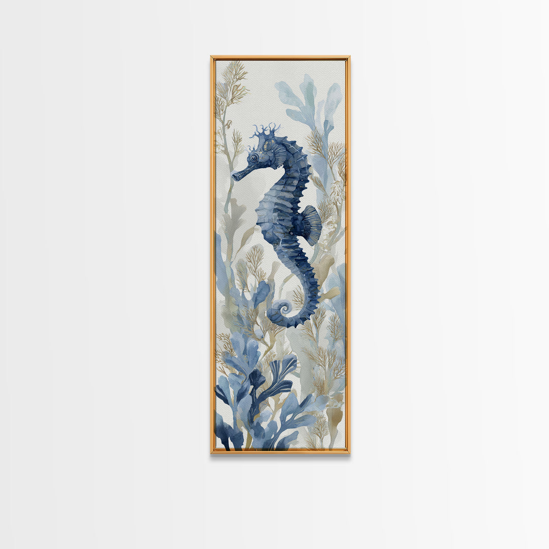 Sea Dragon Drifting Among Kelp Framed Canvas Print, Marine Life Art, Ocean Prints, Living Room Decor, Fine Art, Marine, MLA-1x3-29