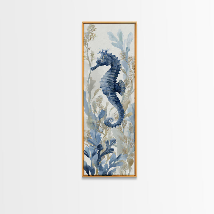 Sea Dragon Drifting Among Kelp Framed Canvas Print, Marine Life Art, Ocean Prints, Living Room Decor, Fine Art, Marine, MLA-1x3-29