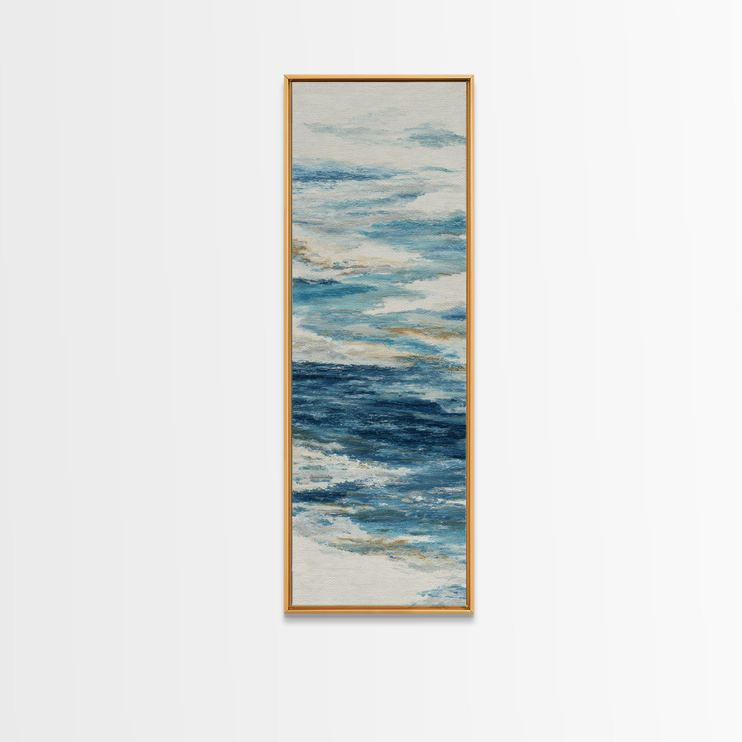 Whale Tail Rising from Misty Ocean Canvas Print, Marine Life Art, Marine Life, Living Room Decor, Fine Art, Marine, Art Print, MLA-1x3-86
