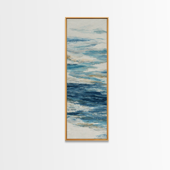 Whale Tail Rising from Misty Ocean Canvas Print, Marine Life Art, Marine Life, Living Room Decor, Fine Art, Marine, Art Print, MLA-1x3-86