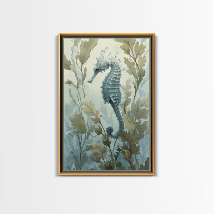 Sea Dragon Drifting Among Kelp Framed Canvas Print, Marine Life Art, Home Decor, Living Room Decor, Fine Art, Marine, MLA-2x3-25